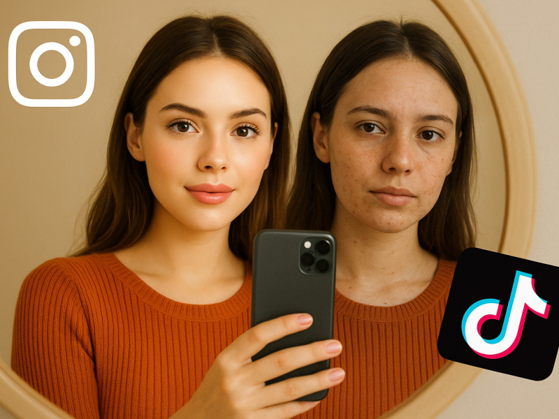 Estética y redes sociales: Filtros de TikTok, tendencias y su impacto en la vida real